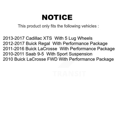 Kit d'assemblage et de liaison de roulement de moyeu avant, pour Buick LaCrosse Regal Cadillac XTS Saa