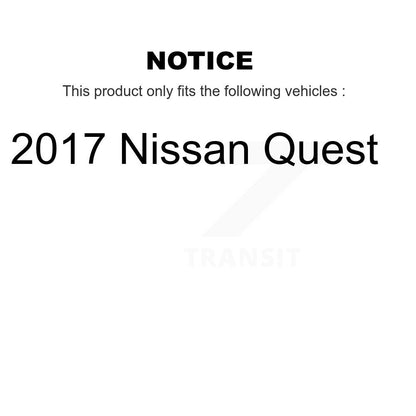 Kit de roulement de roue avant et d'extrémité de biellette de direction pour Nissan Quest 2017 K7T-101305