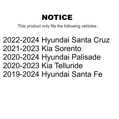 Kit d'assemblage et de liaison de roulement de moyeu avant, pour Hyundai Santa Fe Kia palissade Sorento