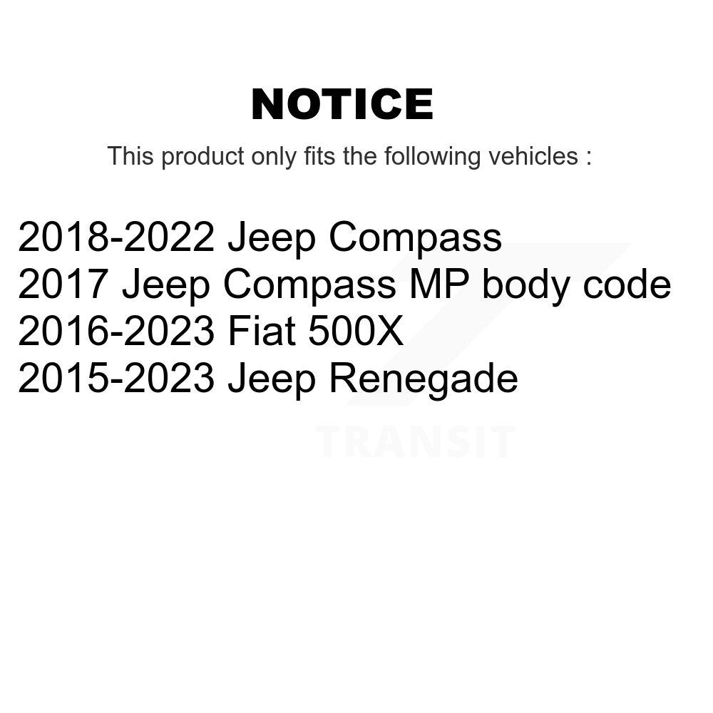 Ensemble de roulement de moyeu avant et Kit de liaison pour Jeep Compass Renegade Fiat 500X