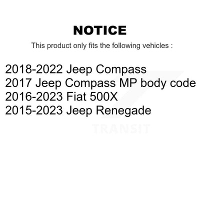 Ensemble de roulement de moyeu avant et Kit de liaison pour Jeep Compass Renegade Fiat 500X