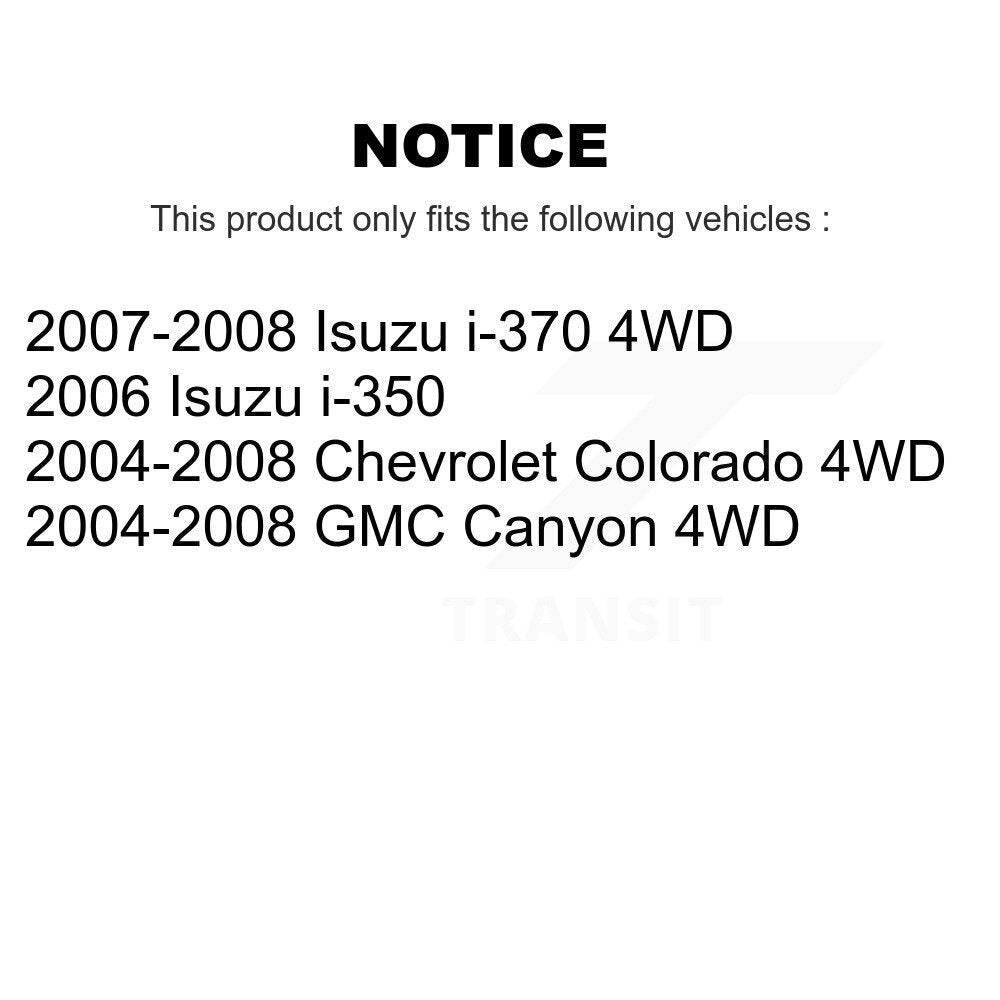 Kit de rotule inférieure et de liaison, roulement avant gauche, pour Chevrolet Colorado GMC Canyo