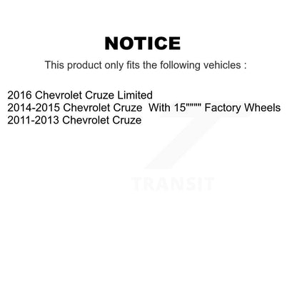 Kit de bras de commande et de liaison inférieurs, roulement de moyeu avant gauche, pour Chevrolet Cruze Limited