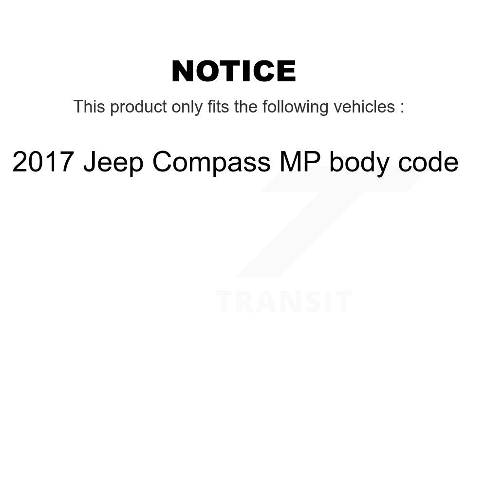 Kit de joint à rotule et de liaison inférieur de roulement de moyeu avant pour carrosserie Jeep Compass MP 2017 cod