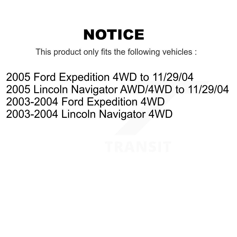 Kit de rotule inférieure et de liaison, roulement avant, pour Ford Expedition Lincoln Navigator