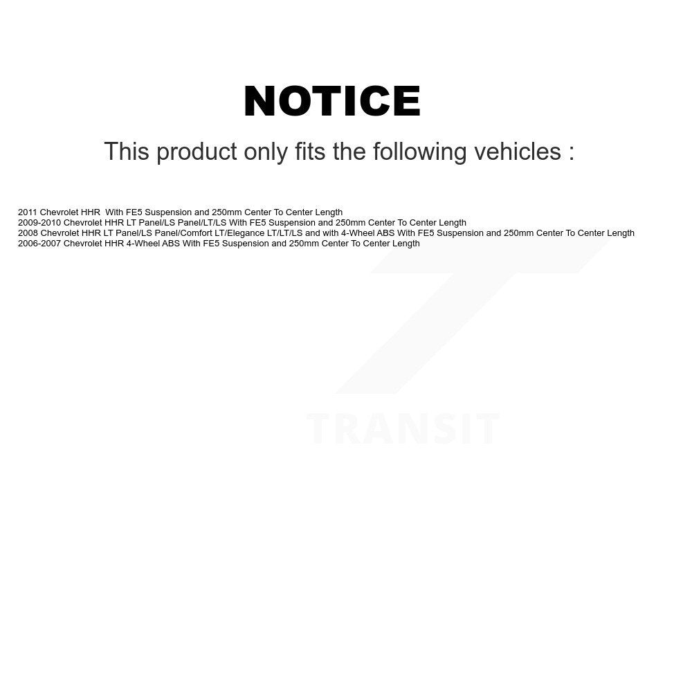 Kit de liaison à rotule inférieure et barre stabilisatrice, roulement avant, pour Chevrolet HHR