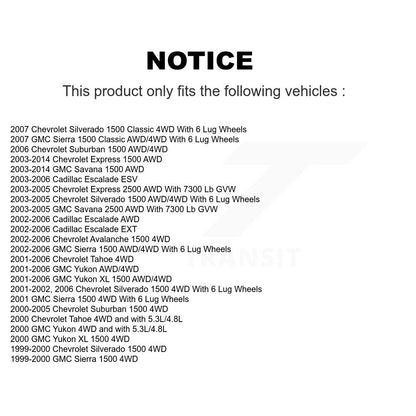 Kit de liaison de rotule inférieure de roulement avant, pour Chevrolet GMC Silverado 1500 Sierra