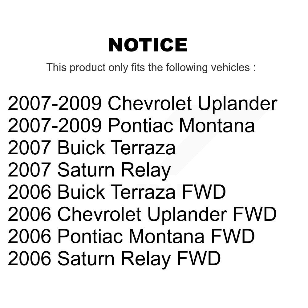 Kit de rotule inférieure et de liaison, roulement avant, pour Pontiac Montana Chevrolet Uplande