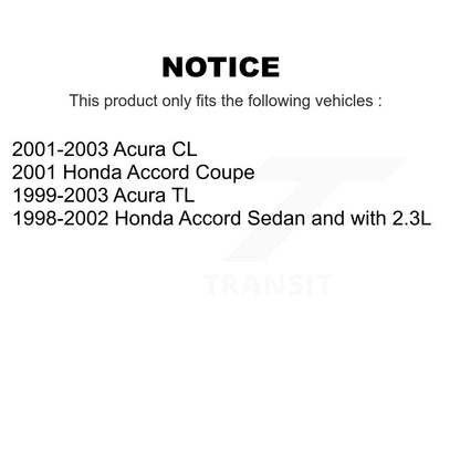 Kit de biellette de direction et de liaison à rotule inférieure, roulement avant gauche (5 pièces) pour Honda Accord T