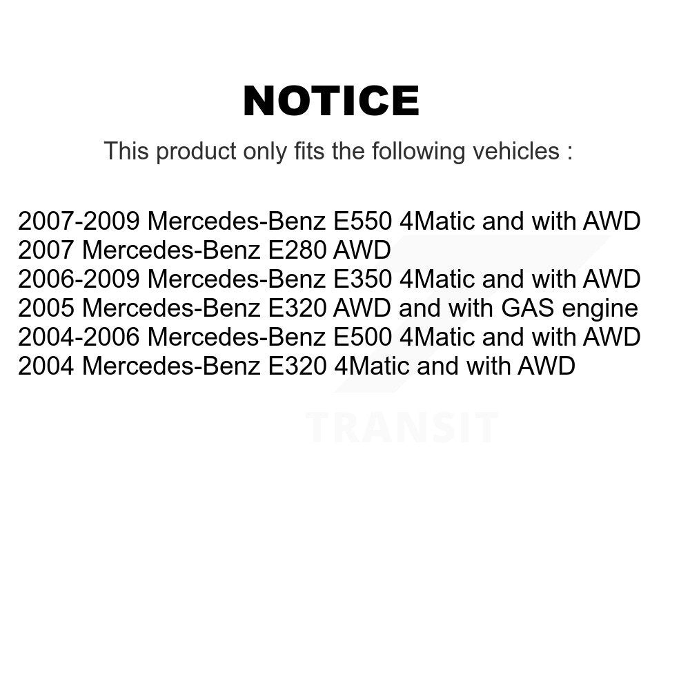 Kit de biellette de direction et de liaison extérieure, roulement avant gauche, bras supérieur, rotule inférieure, pour E350