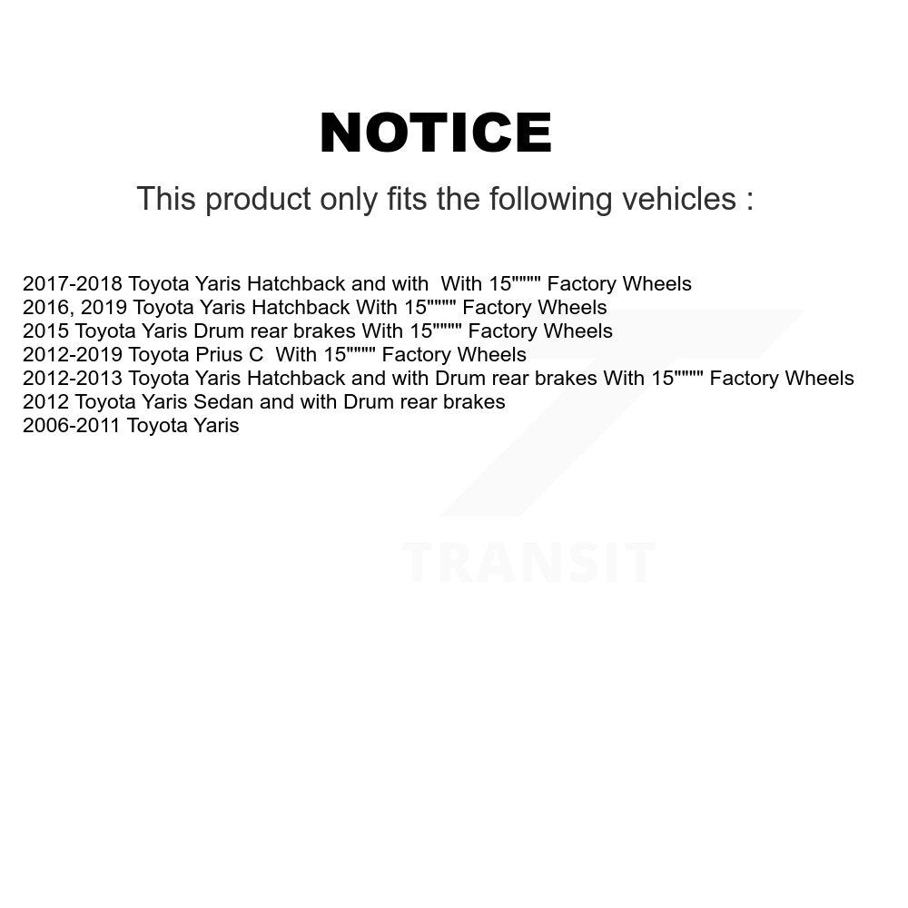 Kit de biellette et de liaison de bras de commande inférieur, roulement avant gauche (5 pièces) pour Toyota Yaris