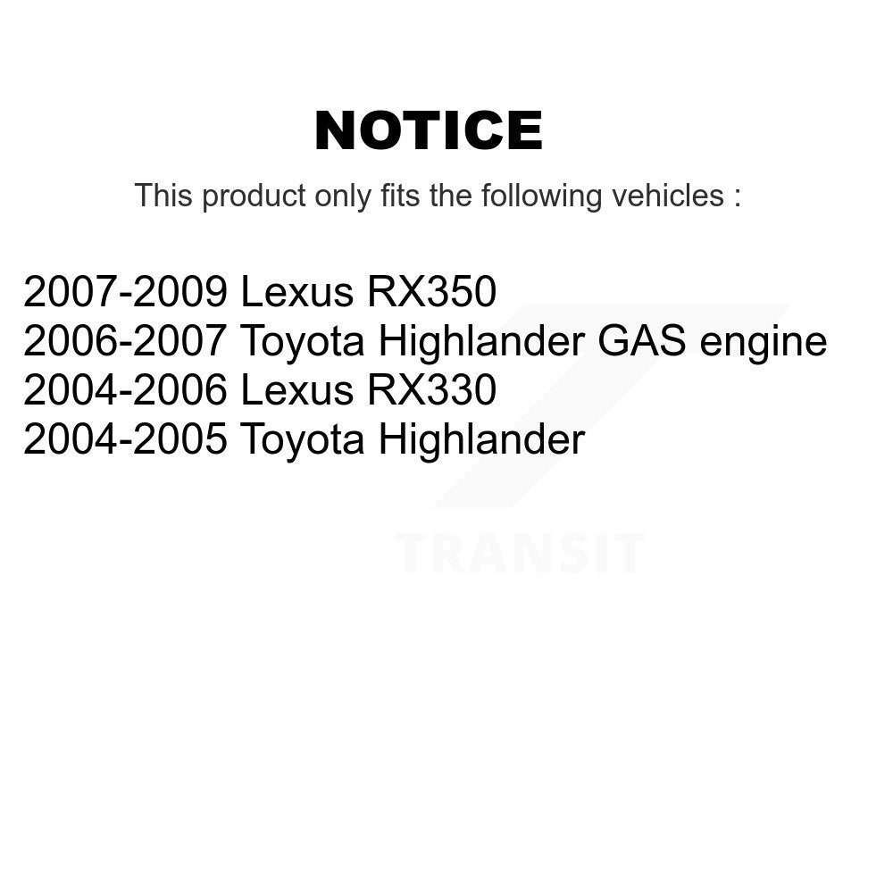 Kit de liaison d'extrémité de biellette de direction, roulement avant droit, rotule inférieure (5 pièces) pour Lexus RX350