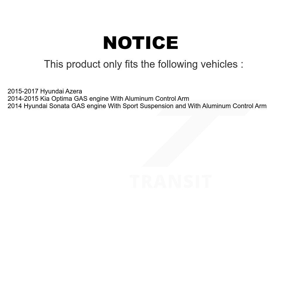 Kit de liaison d'extrémité de biellette de direction, roulement avant droit, bras inférieur (5 pièces) pour Kia Optima Hyundai