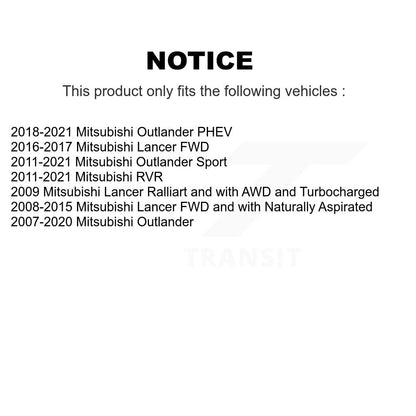 Kit de biellette et de liaison de bras inférieur de roulement avant droit, pour Mitsubishi Outlander
