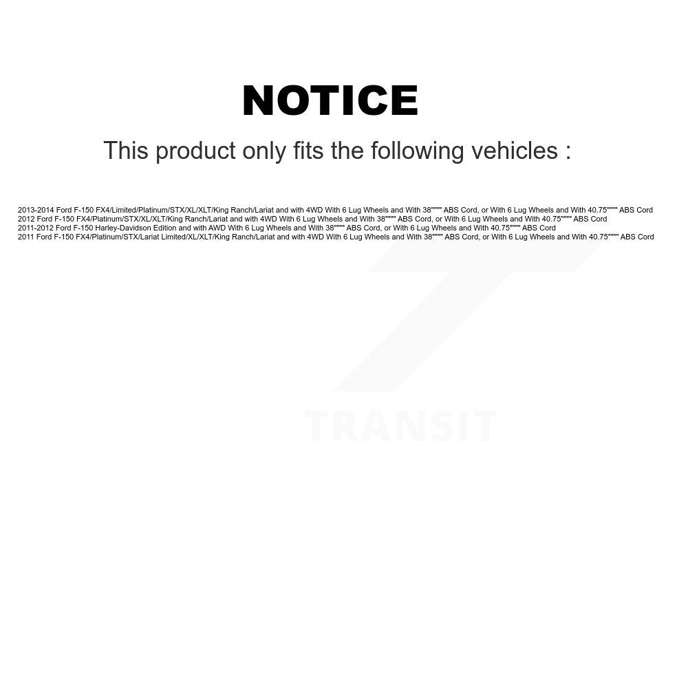 Kit de bras de commande et de liaison supérieur, roulement avant gauche, rotule inférieure, pour Ford F-150
