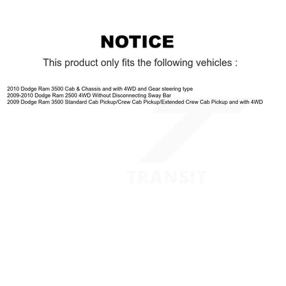 Kit de biellette de direction et de liaison extérieure, roulement avant gauche, Joint à rotule inférieur, pour Dodge Ram 2500