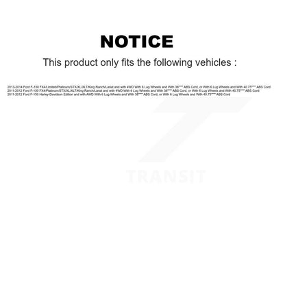 Roulement de moyeu avant gauche, Joint à rotule inférieur, Kit de biellette de direction et de liaison extérieure pour Ford F-150