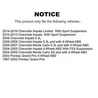 Kit de liaison de biellette de direction, roulement avant inférieur, pour Chevrolet Impala Gran, 5 pièces
