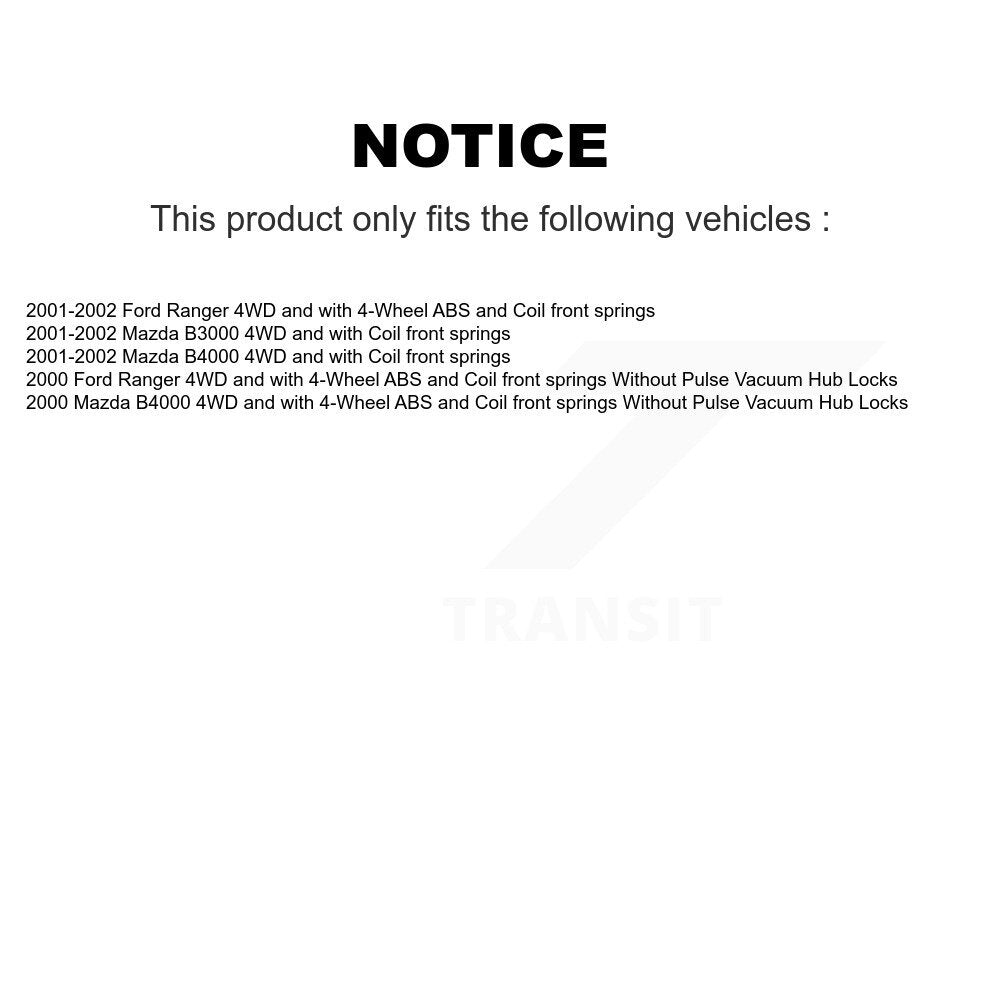Kit de bras supérieur et de liaison à rotule inférieure, roulement avant droit, pour Ford Ranger Mazda