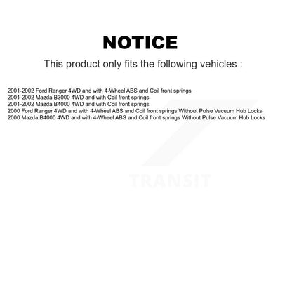 Kit de bras supérieur et de liaison à rotule inférieure, roulement avant droit, pour Ford Ranger Mazda