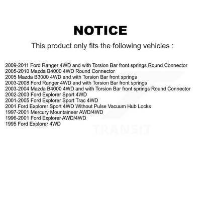 Kit de liaison de rotule supérieure et inférieure, roulement avant, pour Ford Ranger Mazda B4000 Sport