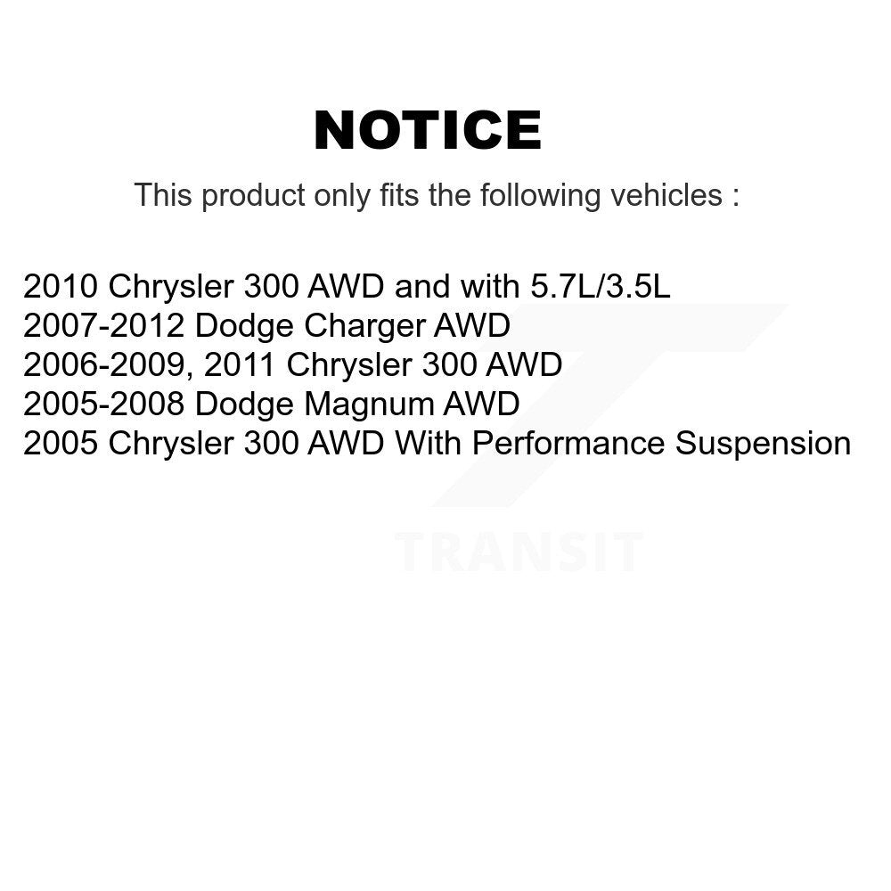 Kit de bras de commande et de liaison supérieur inférieur, roulement de moyeu avant gauche, pour Chrysler 300 Dodge