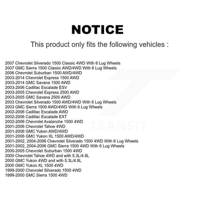 Kit de liaison de bras de commande supérieur inférieur, roulement avant gauche, pour Chevrolet GMC Silverado