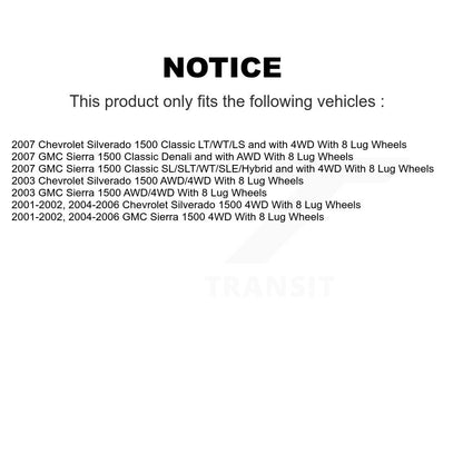 Kit de liaison de bras de commande supérieur inférieur, roulement avant gauche, pour Chevrolet Silverado 150