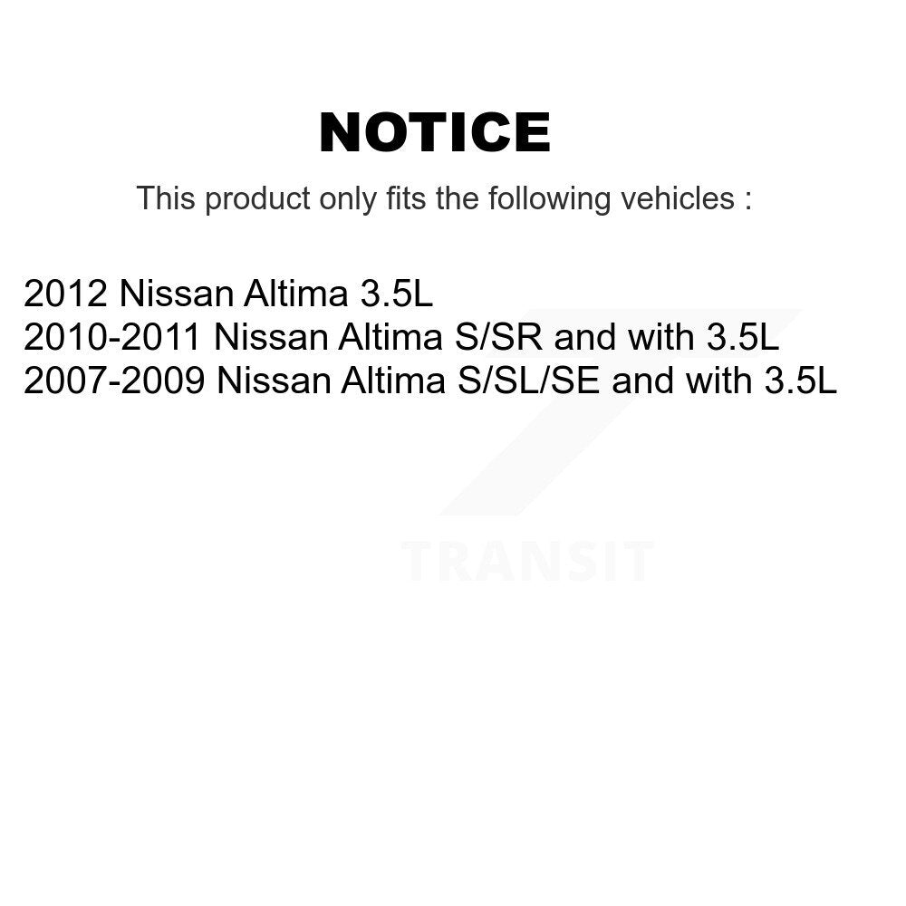 Kit de biellette et de liaison de bras de commande inférieur, roulement avant gauche (5 pièces) pour Nissan Altima