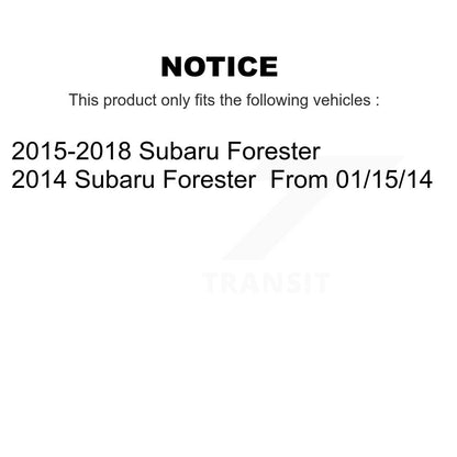 Kit de liaison de biellette de direction, roulement avant gauche, bras de commande inférieur (5 pièces) pour Subaru Forester