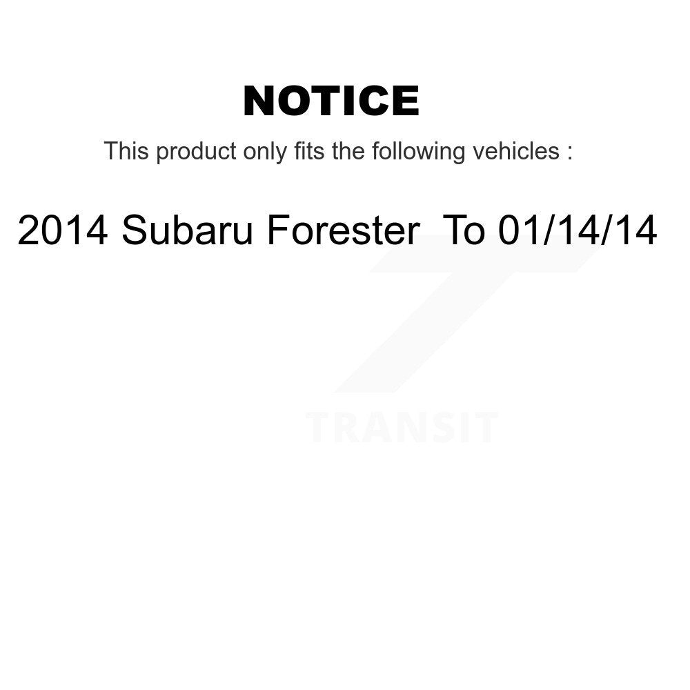 Kit de liaison de biellette de direction, roulement avant gauche, bras de commande inférieur (5 pièces) pour Subaru Forester