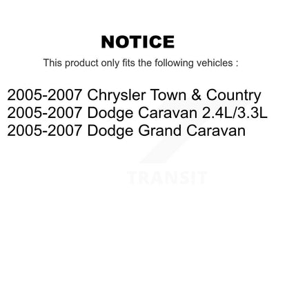 Kit de liaison de biellette de direction de bras inférieur de roulement avant gauche (5 pièces) pour remorquage Dodge Grand Caravan