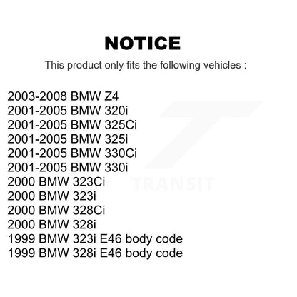 Kit de liaison de biellette de direction, roulement de moyeu avant gauche, bras de commande inférieur (5 pièces) pour BMW Z4 330C