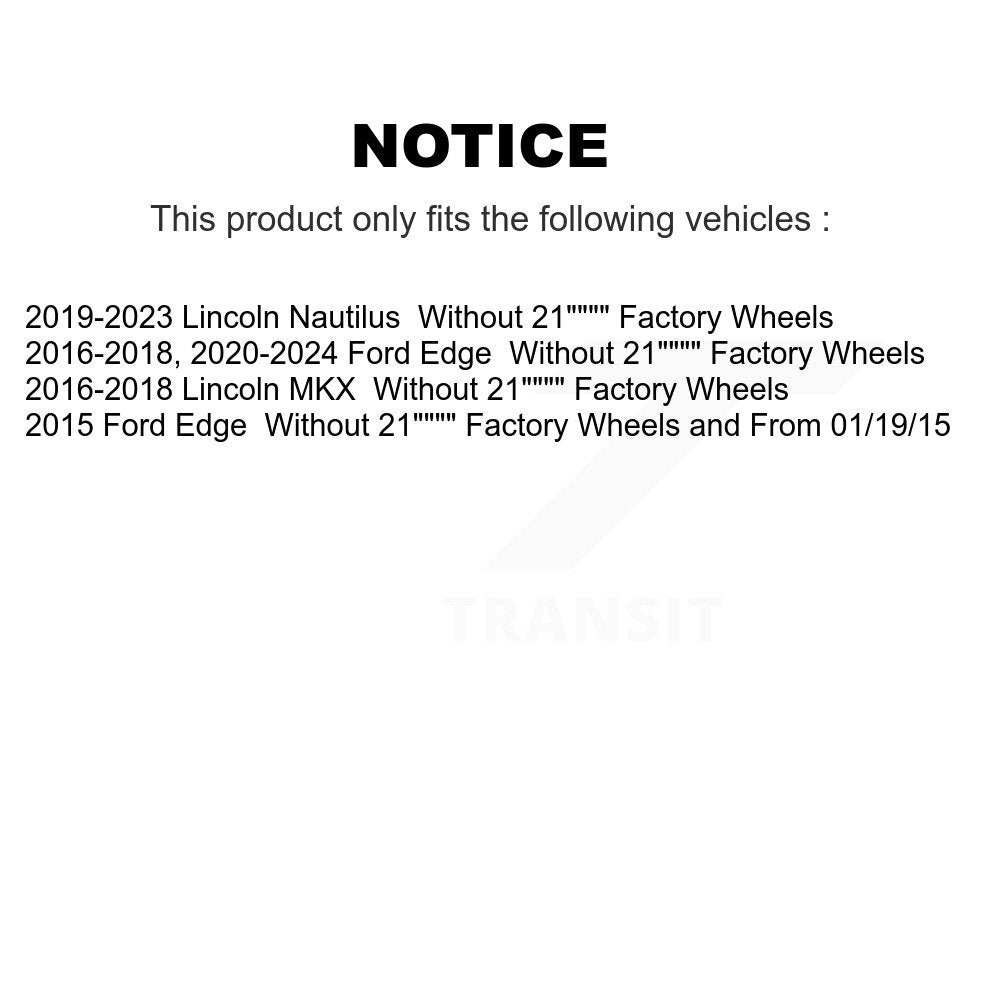 Kit de biellette et de liaison de bras de commande inférieur, roulement avant gauche (5 pièces) pour Ford Edge MKX