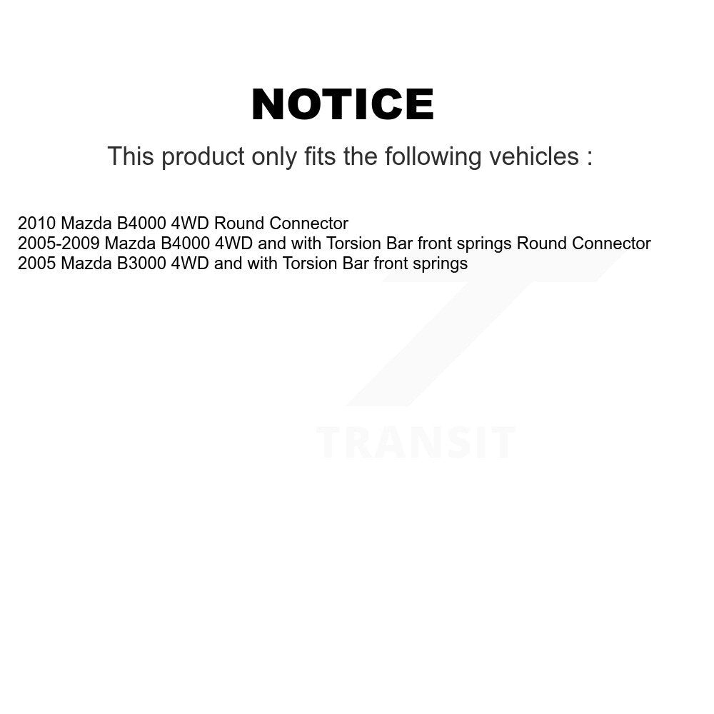 Kit de liaison de biellette de direction extérieure, roulement de moyeu avant gauche, bras de commande inférieur pour Mazda B4000