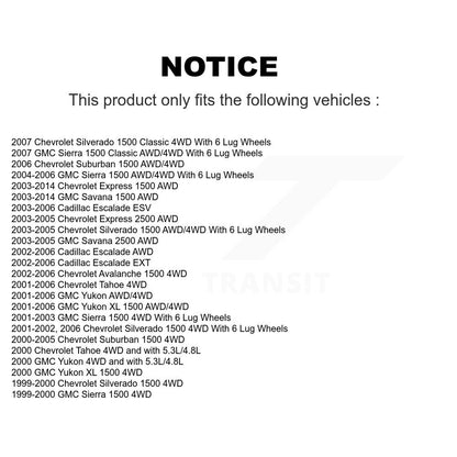 Kit de liaison de bras de commande supérieur inférieur, roulement avant droit, pour Chevrolet GMC Silverad