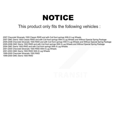 Kit de liaison de bras de commande supérieur inférieur, roulement avant droit, pour Chevrolet Silverado GM
