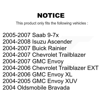 Kit de liaison de rotule supérieure de bras inférieur de roulement avant droit pour GMC Chevrolet Envoy