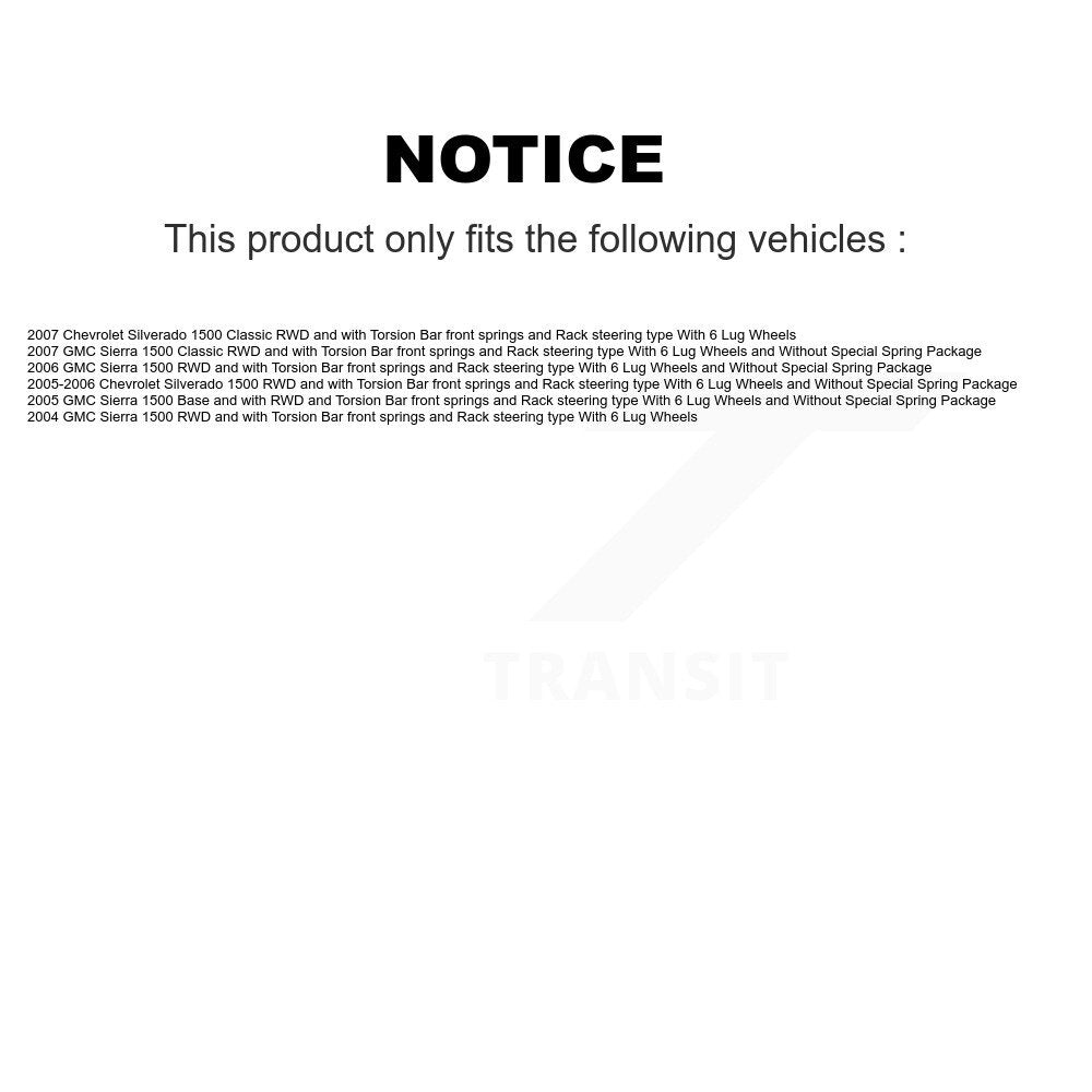 Kit de liaison de biellette de direction extérieure, bras inférieur avant droit, rotule supérieure (5 pièces) pour GMC 150