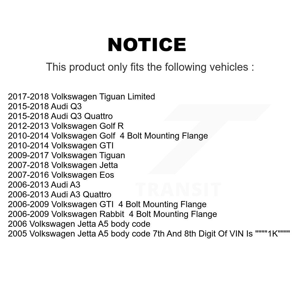 Kit de liaison de biellette de direction, roulement avant droit, rotule inférieure (5 pièces) pour Volkswagen Jett