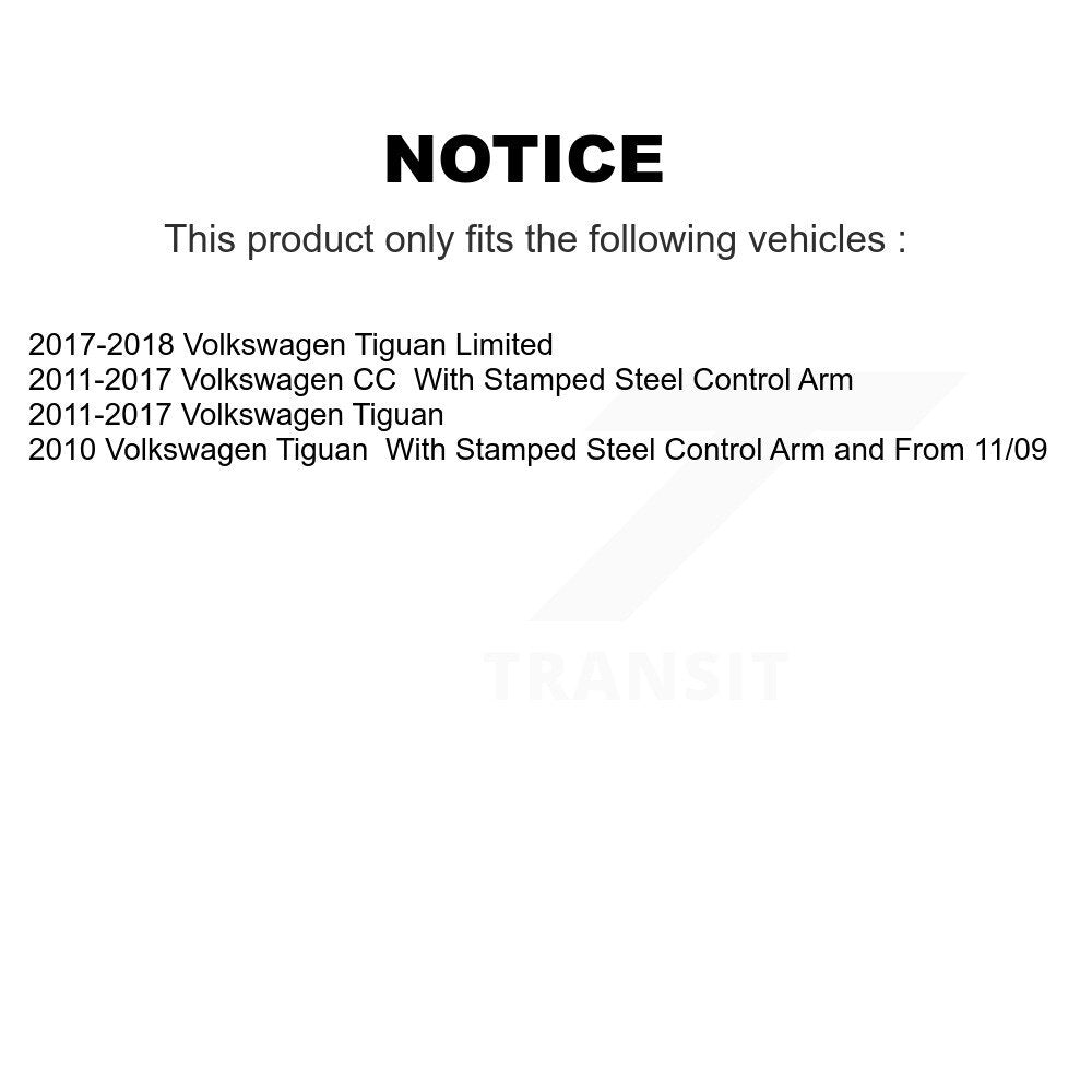 Kit de biellette et de liaison de bras inférieur de roulement avant droit, pour Volkswagen Tiguan CC