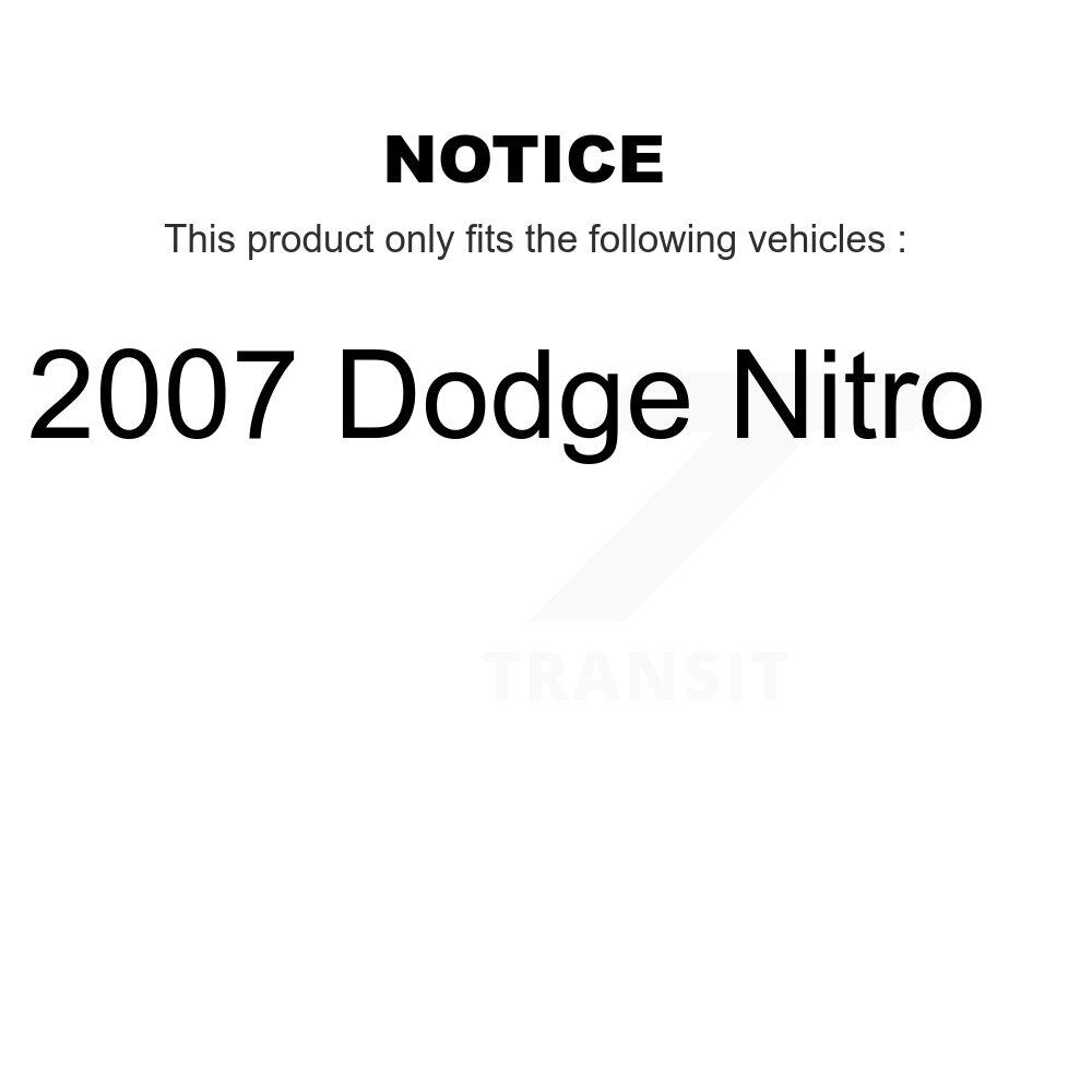 Kit de biellette de direction et de liaison, bras supérieur de roulement avant gauche, rotule inférieure pour Dodge Nitr