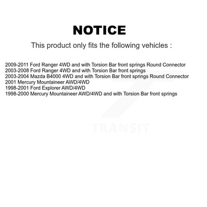 Kit de liaison de biellette de direction extérieure, bras supérieur inférieur et gauche, roulement avant gauche (5 pièces) pour Ford Ranger