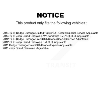 Kit de liaison de biellette de direction, roulement avant gauche, joint à rotule supérieur et inférieur (6 pièces) pour Jeep Grand
