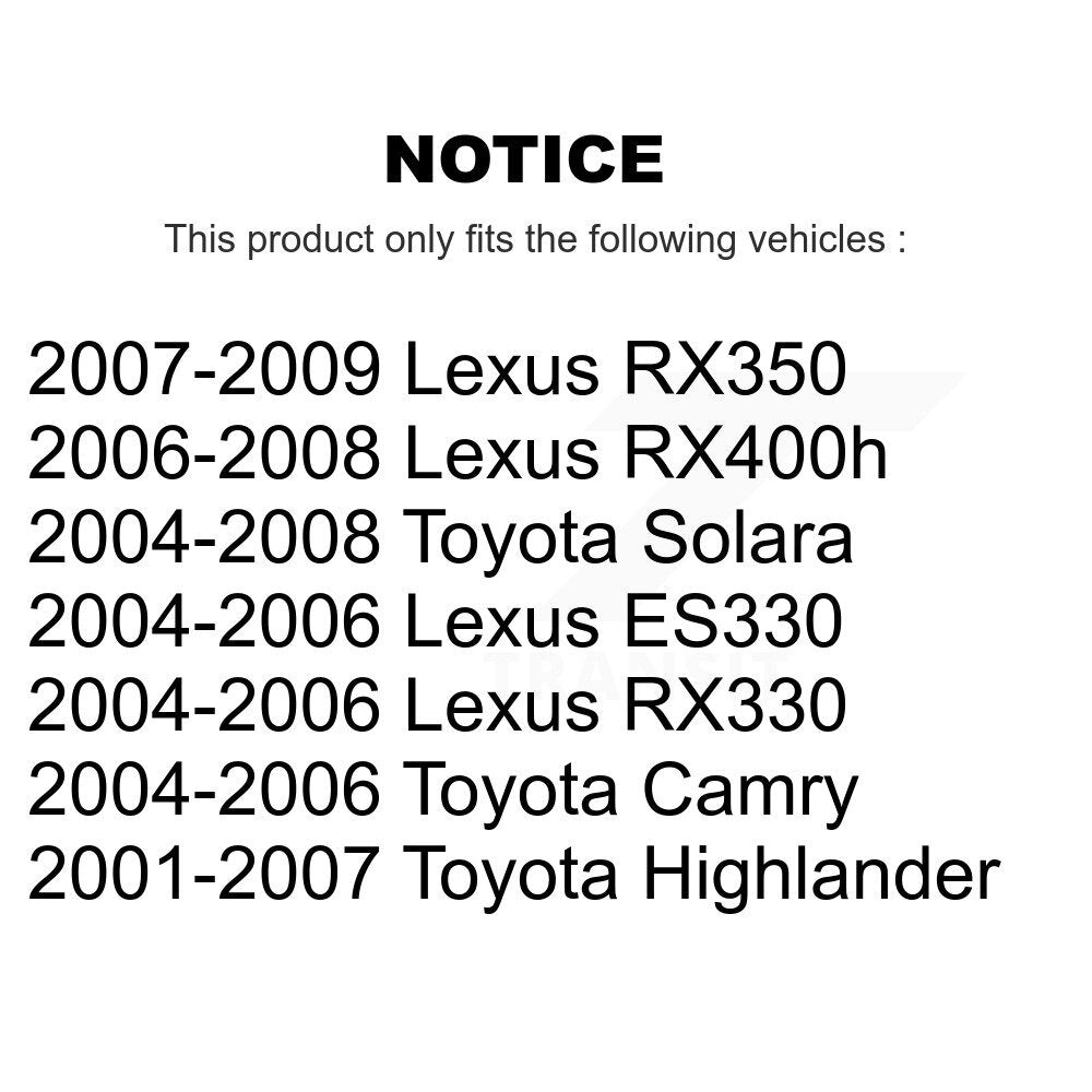 Kit de liaison de rotule inférieure de roulement avant, pour Toyota Lexus Camry Highlander RX350
