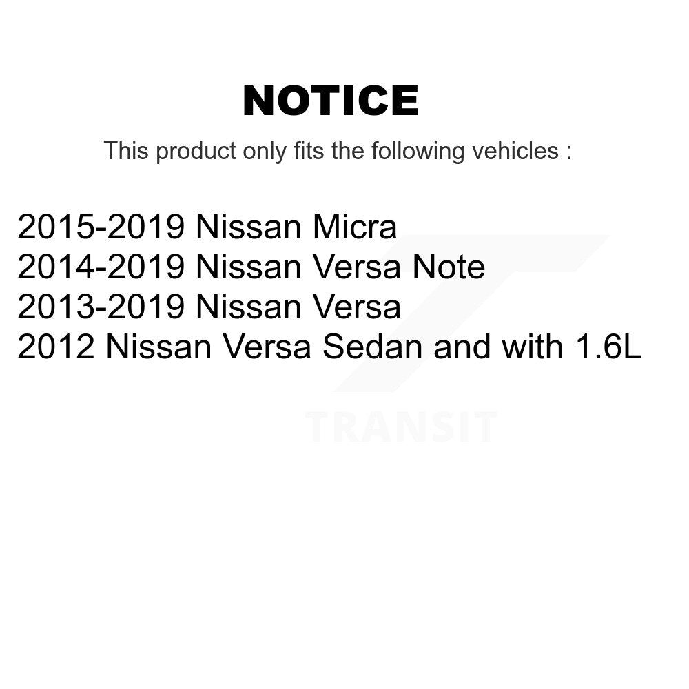 Kit de biellette de direction extérieure et de liaison de bras de commande inférieur de roulement avant (8 pièces) pour Nissan Micra