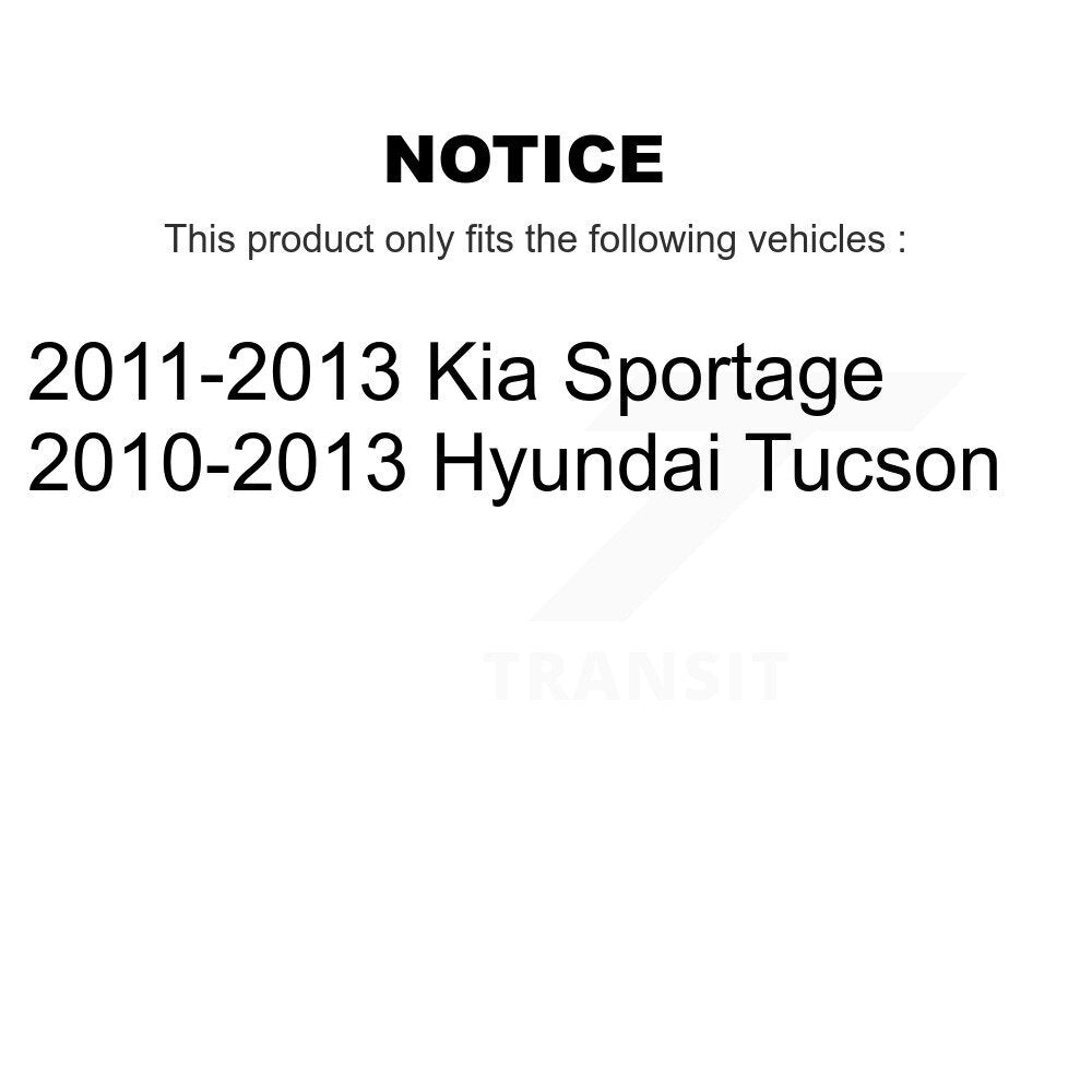 Kit de liaison d'extrémité de biellette de direction extérieure, bras inférieur de roulement avant (8 pièces) pour Hyundai Tucson Kia