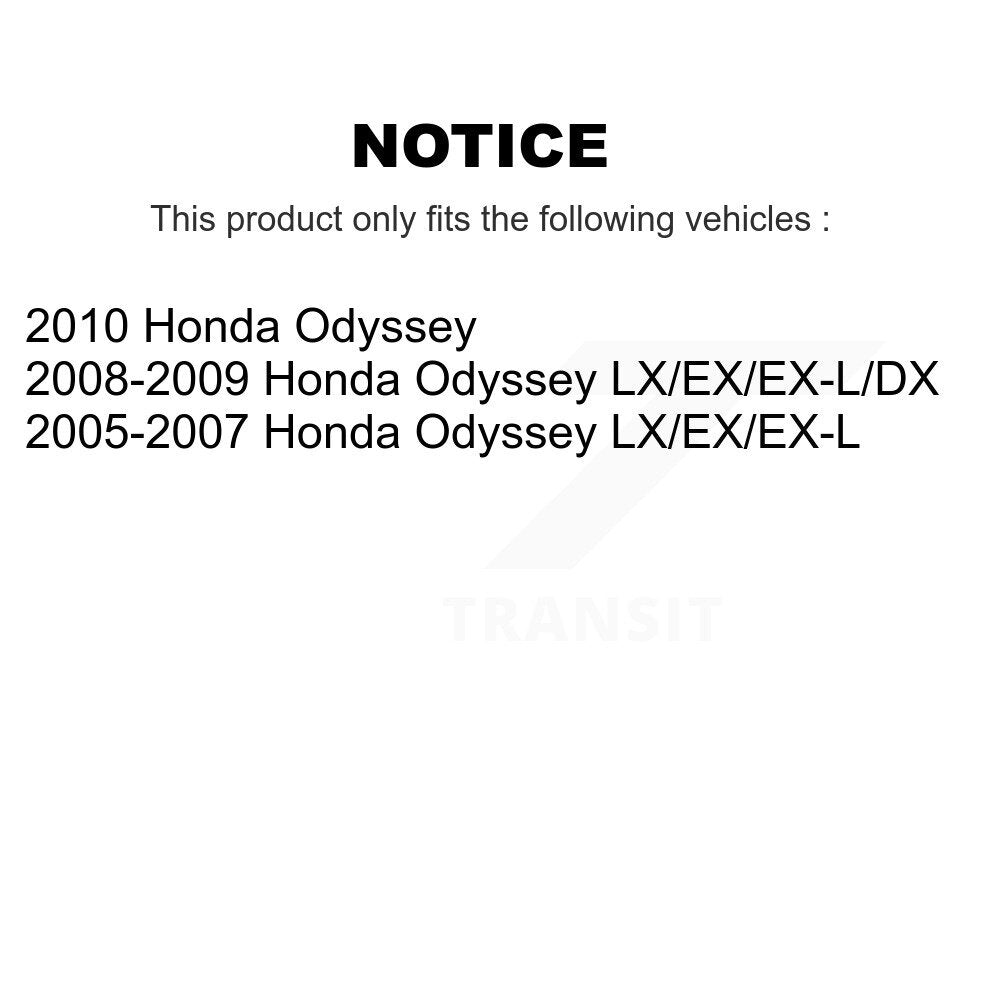 Kit de biellette de direction et de liaison extérieure, bras de commande inférieur, roulement avant (8 pièces) pour Honda Odysse