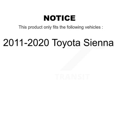Kit de liaison de rotule de bras de commande inférieur de roulement avant pour Toyota Sienna 2011 – 2020