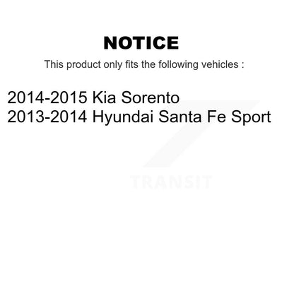 Kit de liaison de biellette de direction extérieure de rotule inférieure de roulement avant (8 pièces) pour Hyundai Santa F